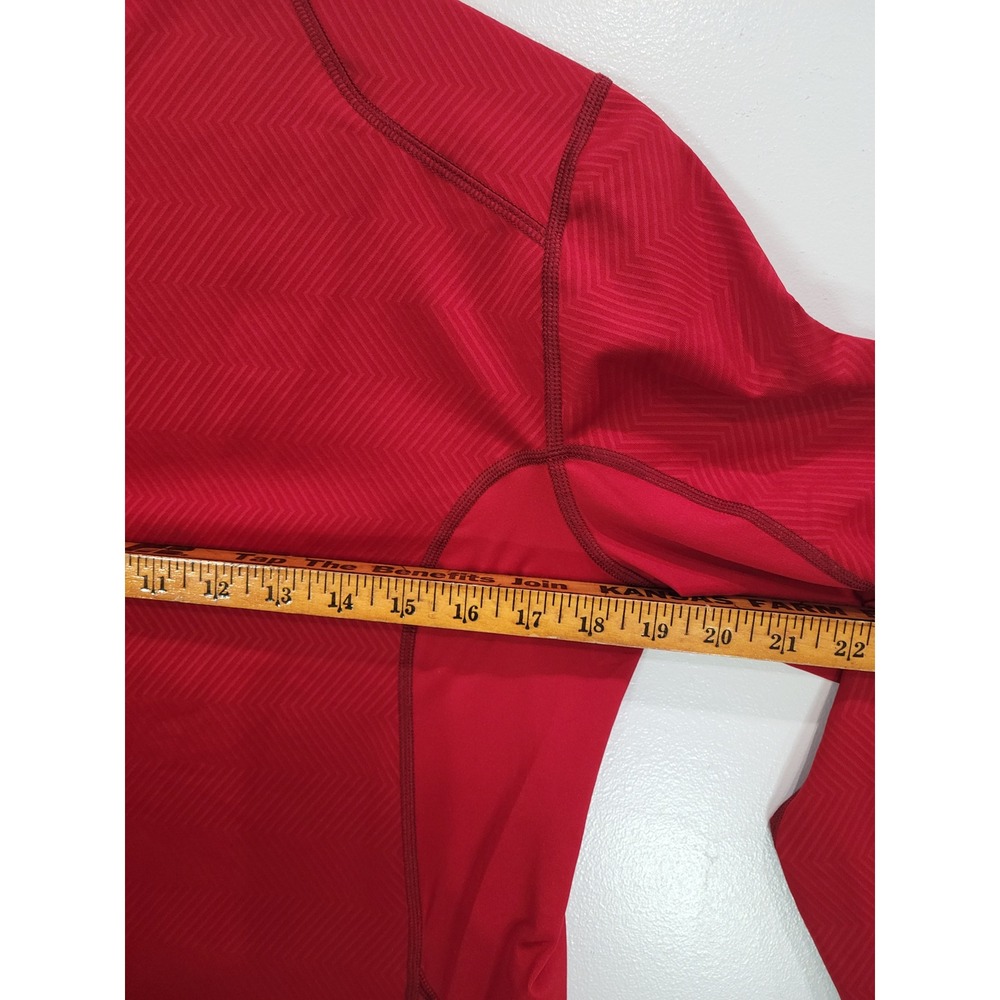 Nike Pro Combat Hyperwarm Fitted Red Long Sleeve Athletic Shirt Men's Medium - Picture 5 of 6